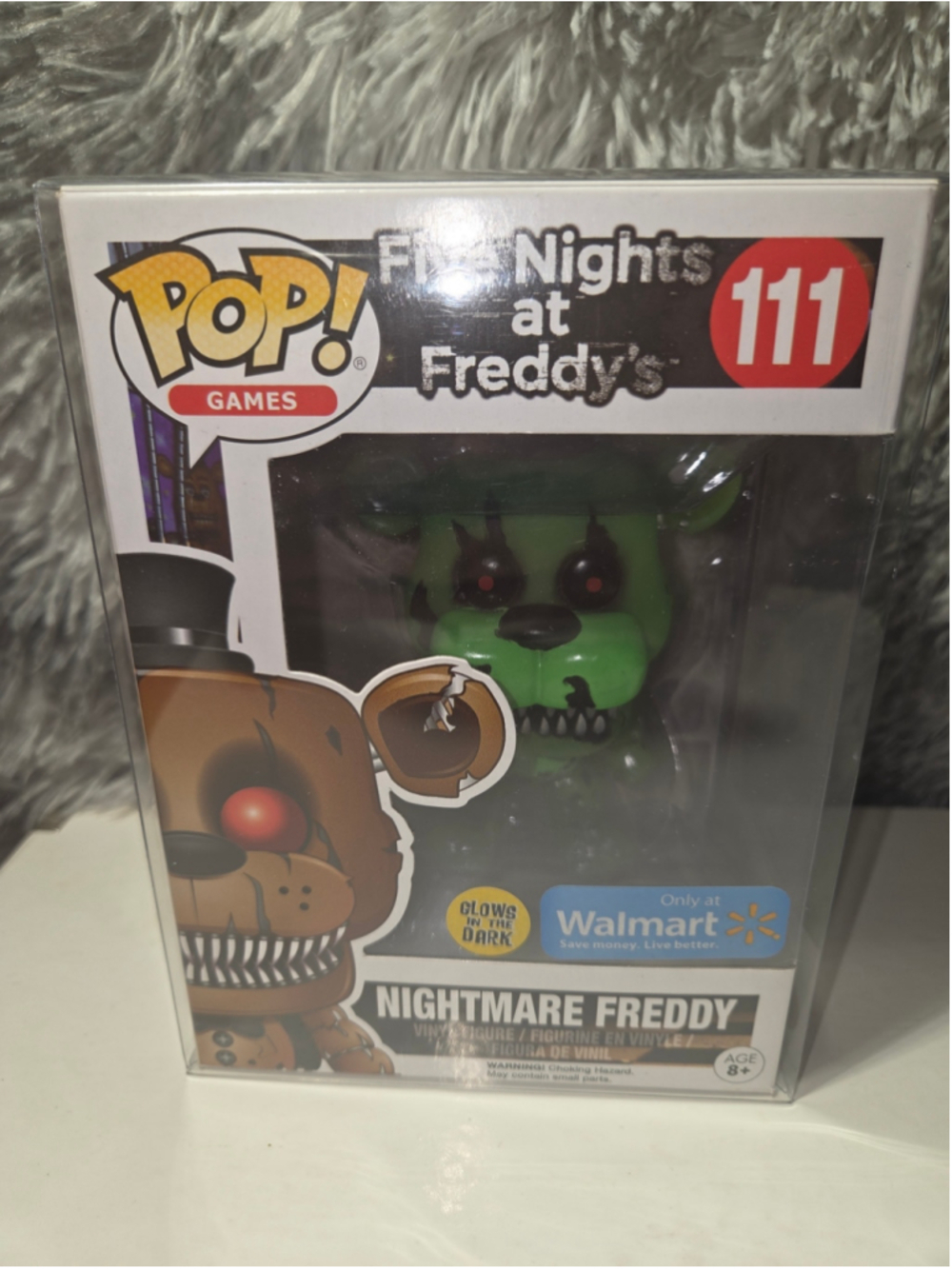 Funko Pop! Nightmare Freddy #111 Glow in the Dark includes Soft Protector